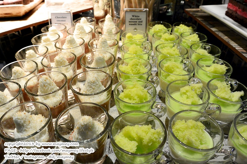 White Chocolate Mousse Topped with Wasabi Bits