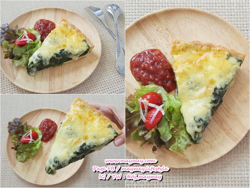 Baked spinach and cheddar tart
